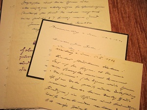 <b>Mechow/Edith Holm</b> 4 handschriftl. Briefe 1932-42/Buchbind